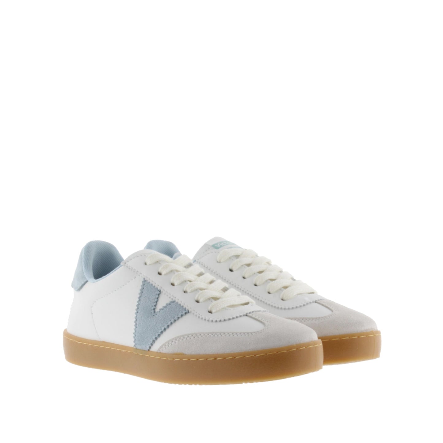 Victoria BERLIN CYCLIST LEATHER EFFECT &amp; SKY BLUE SUEDE