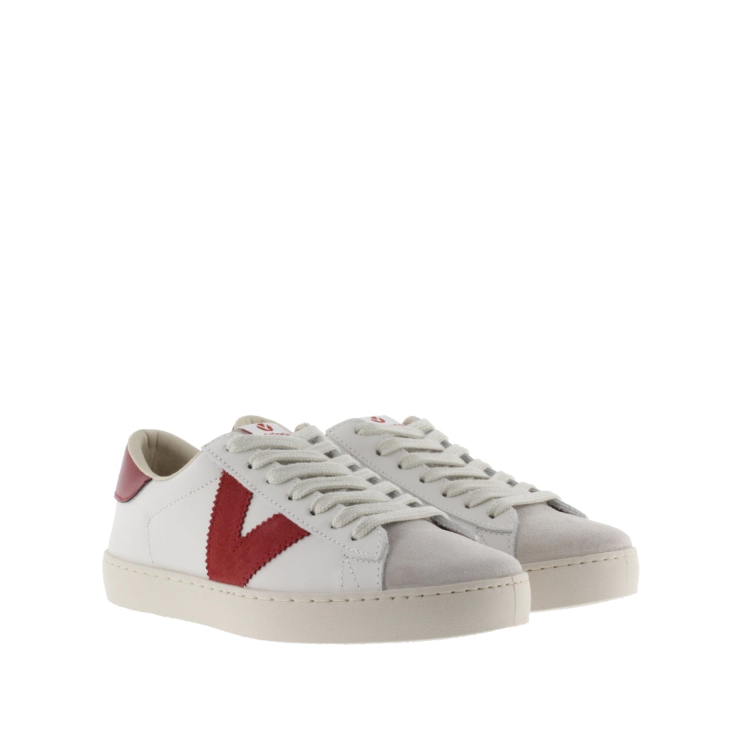 Victoria Berlin Cuir et Daim Carmin