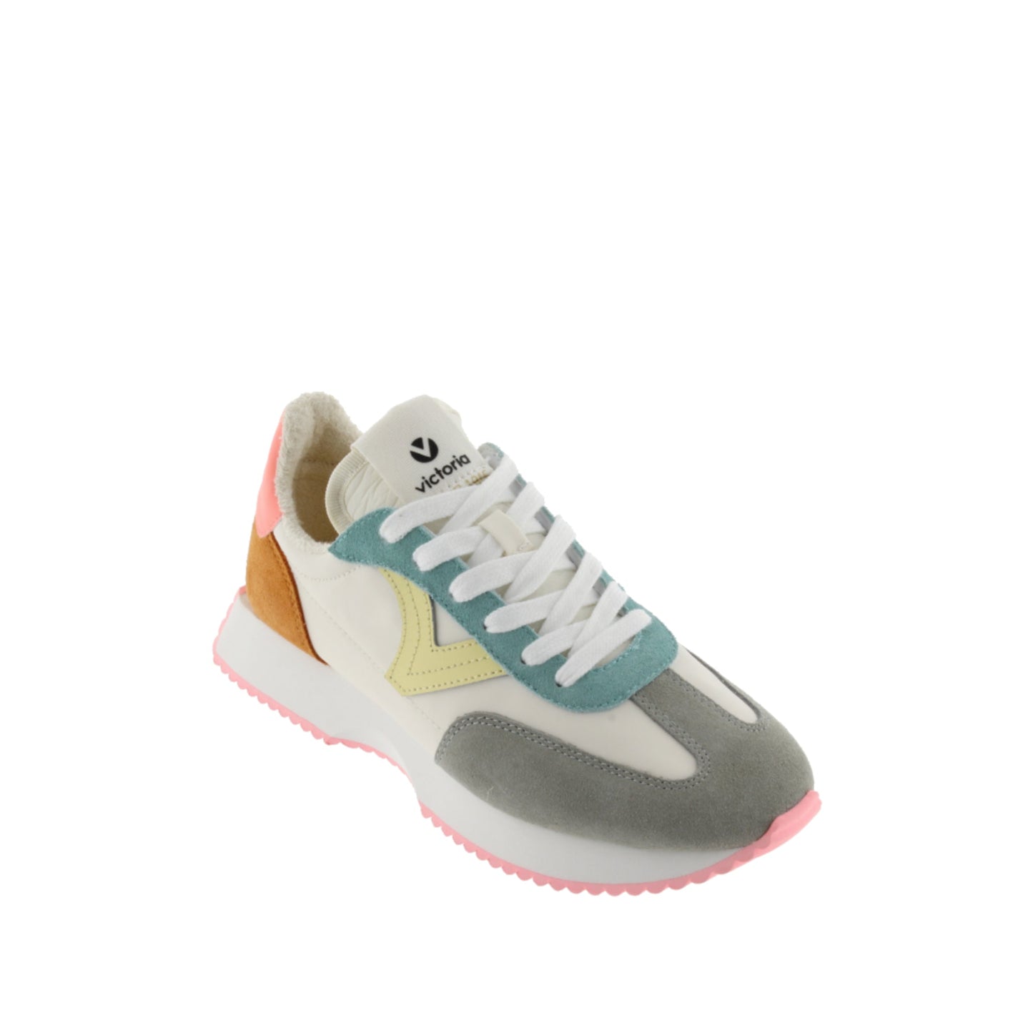 Victoria COSMOS DAIM MULTICOLORE ET NYLON CORAIL