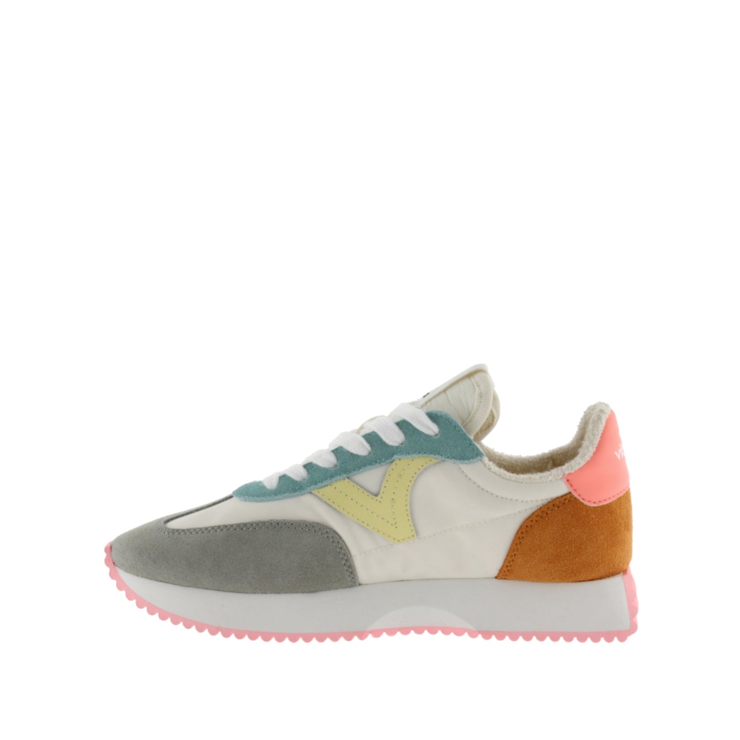 Victoria COSMOS DAIM MULTICOLORE ET NYLON CORAIL