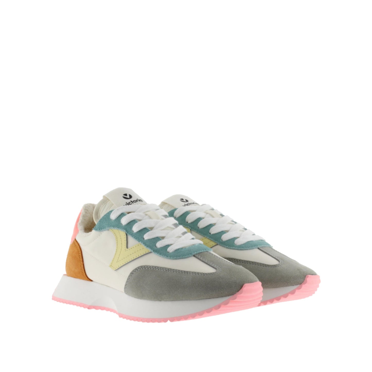 Victoria COSMOS DAIM MULTICOLORE ET NYLON CORAIL