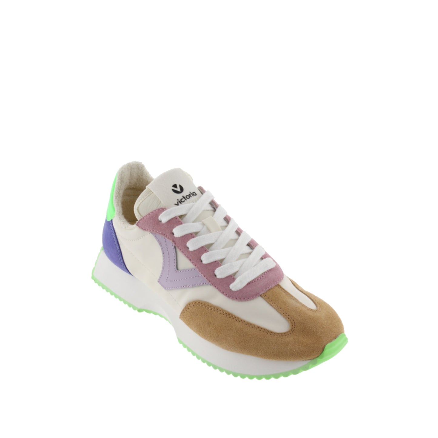 Victoria COSMOS DAIM MULTICOLORE ET NYLON VERT