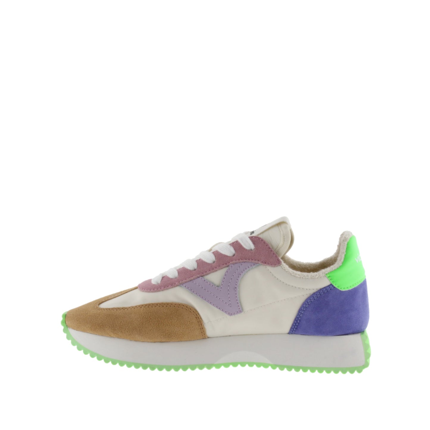 Victoria COSMOS DAIM MULTICOLORE ET NYLON VERT