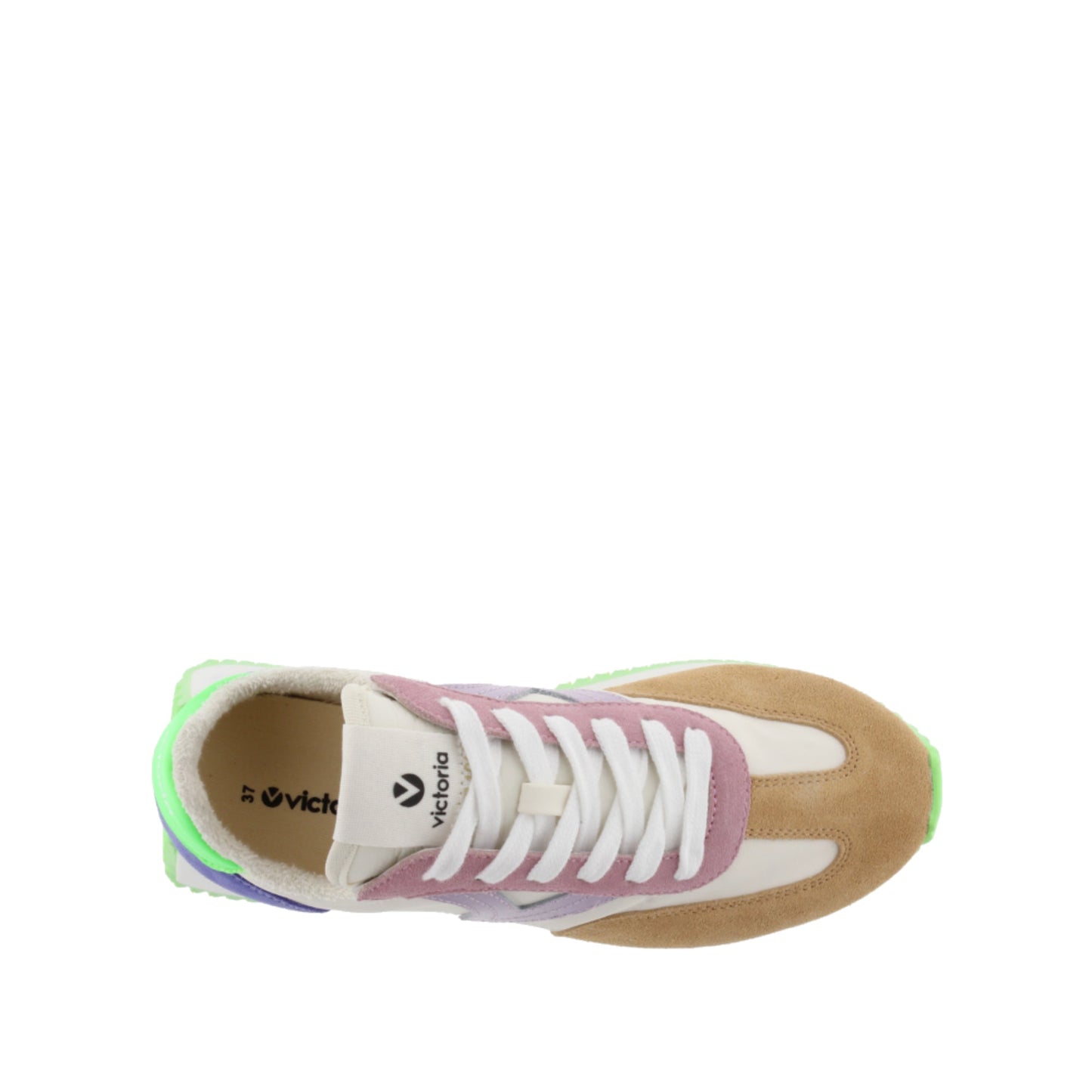 Victoria COSMOS DAIM MULTICOLORE ET NYLON VERT
