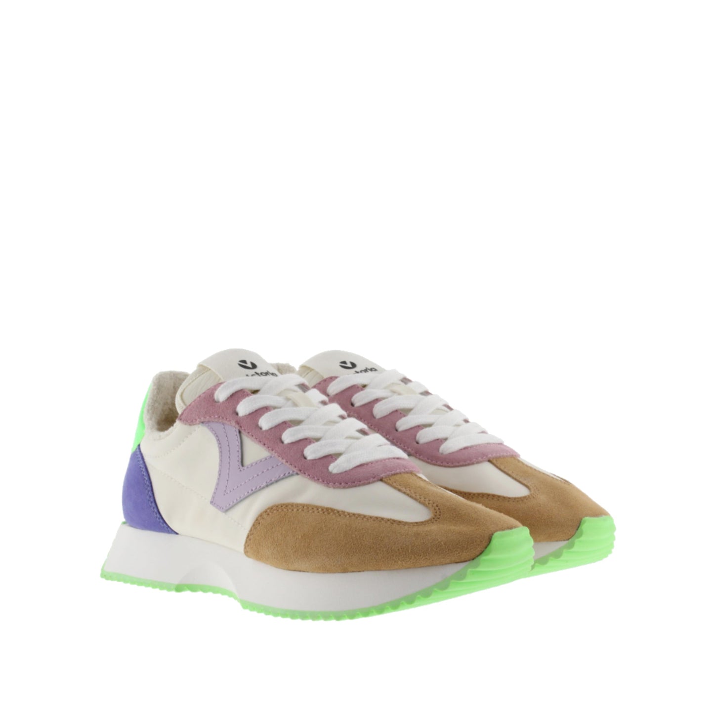 Victoria COSMOS DAIM MULTICOLORE ET NYLON VERT