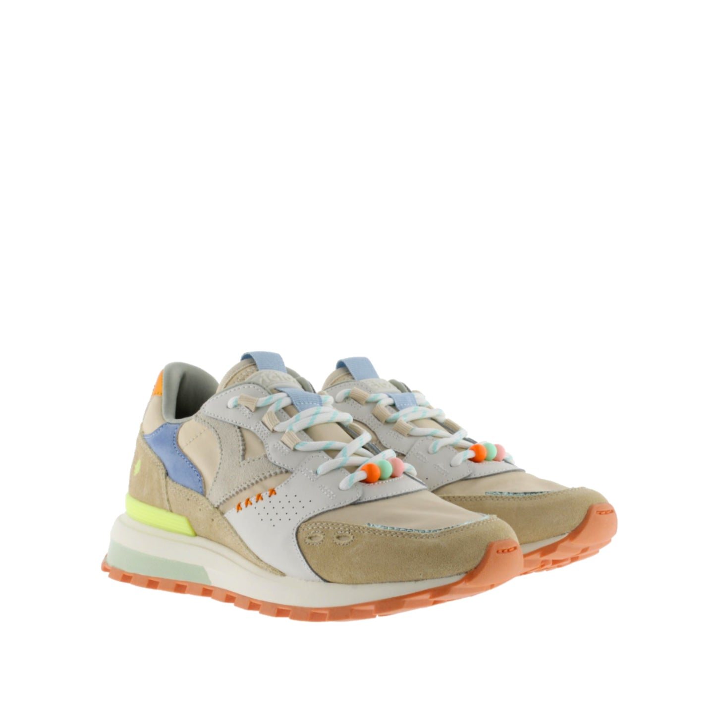 Victoria Luna Nylon et daim beige