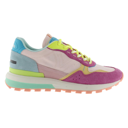 Victoria Luna Nylon et daim multicolore rose