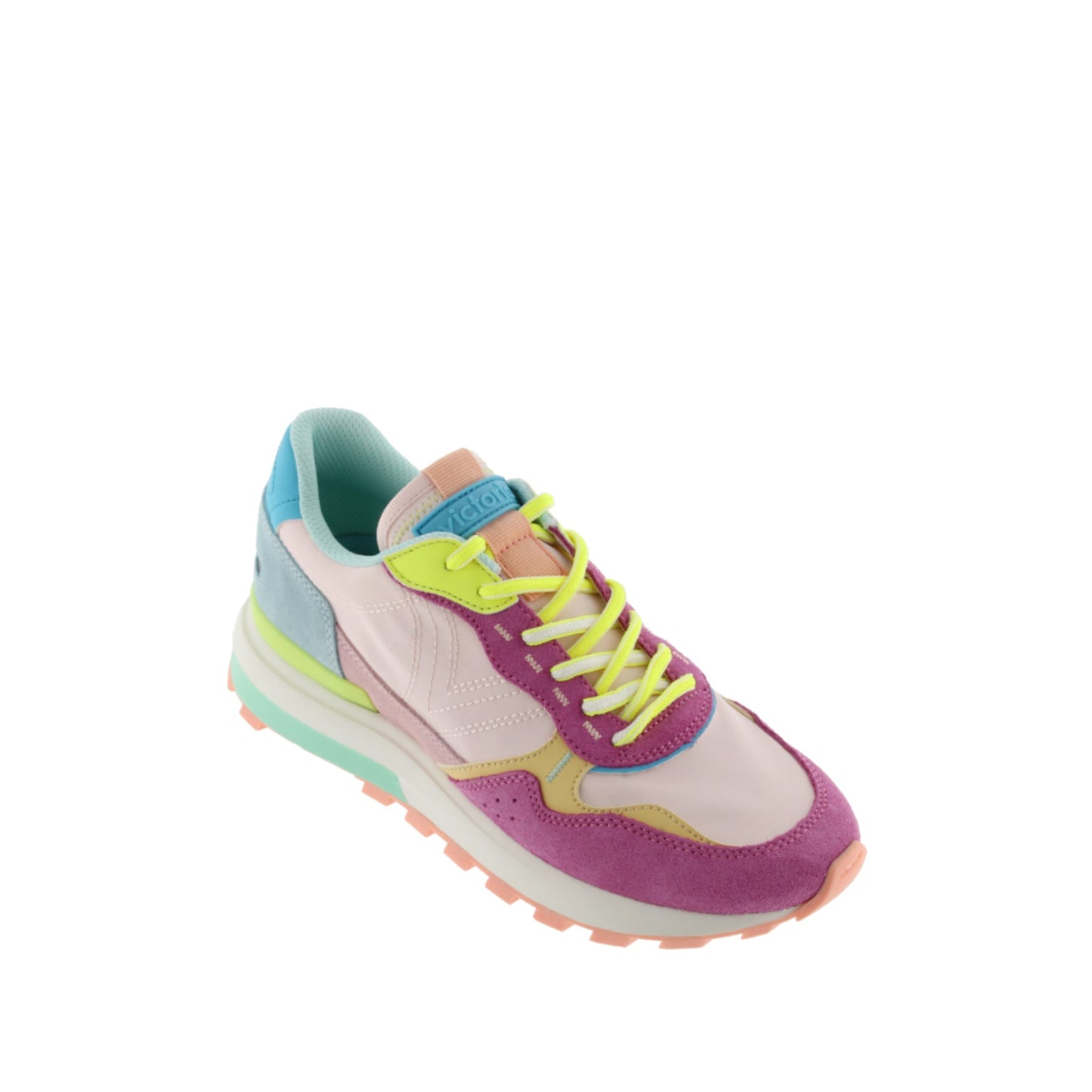 Victoria Luna Nylon et daim multicolore rose