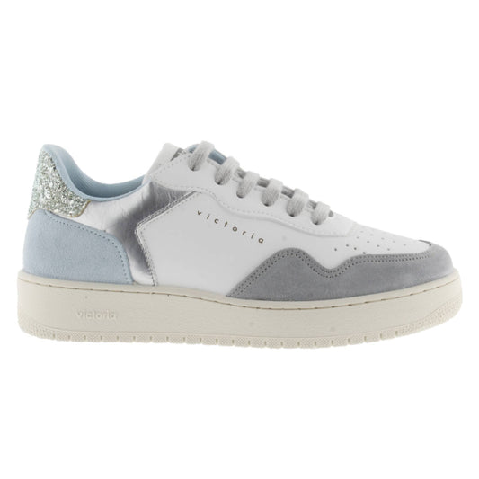 Victoria MADRID DAIM/PAILLETTES ET LOGO BLEU CLAIR