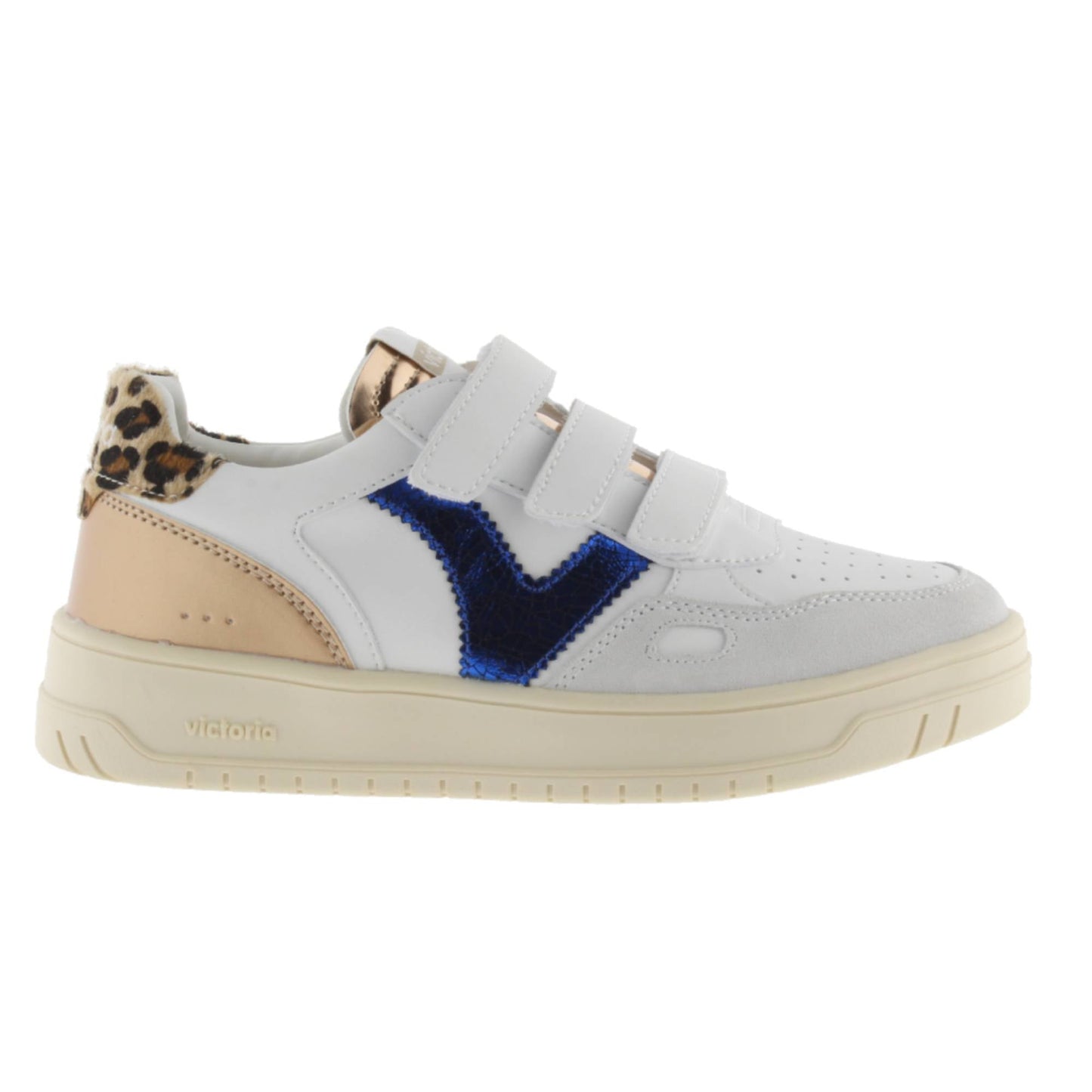 Victoria SEOUL BANDES EFFET CUIR &amp; IMPRIMÉ ANIMAL BLEU
