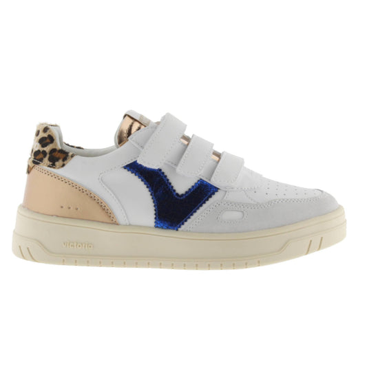 Victoria SEOUL BANDES EFFET CUIR &amp; IMPRIMÉ ANIMAL BLEU