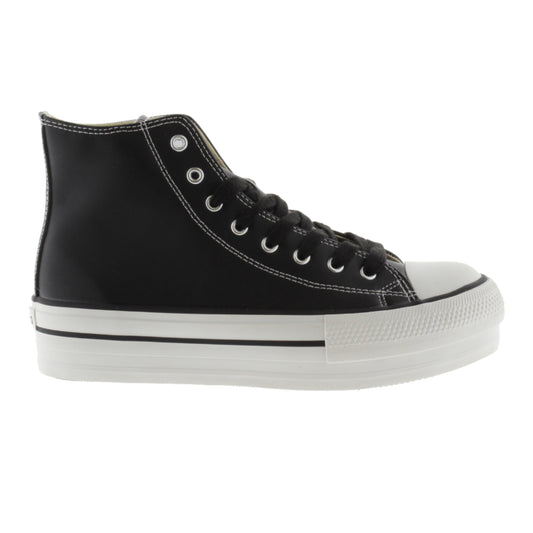 BOTTINES EFFET CUIR DOUBLE Victoria TRIBU NOIRES