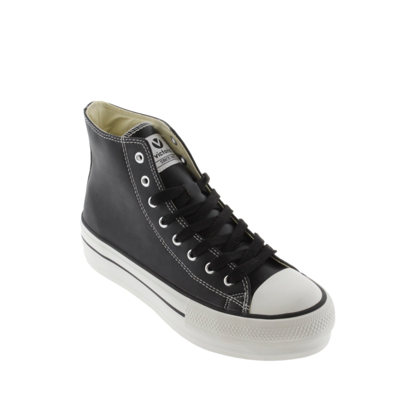 BOTTINES EFFET CUIR DOUBLE Victoria TRIBU NOIRES