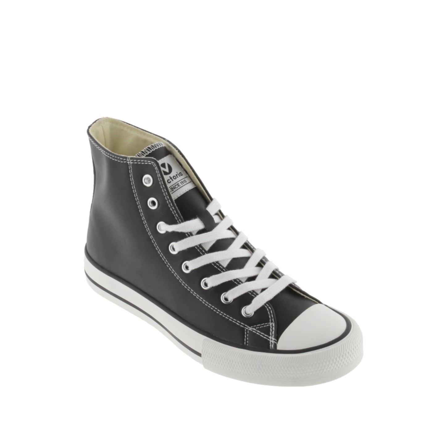 BOTTINES EFFET CUIR NOIR Victoria TRIBU