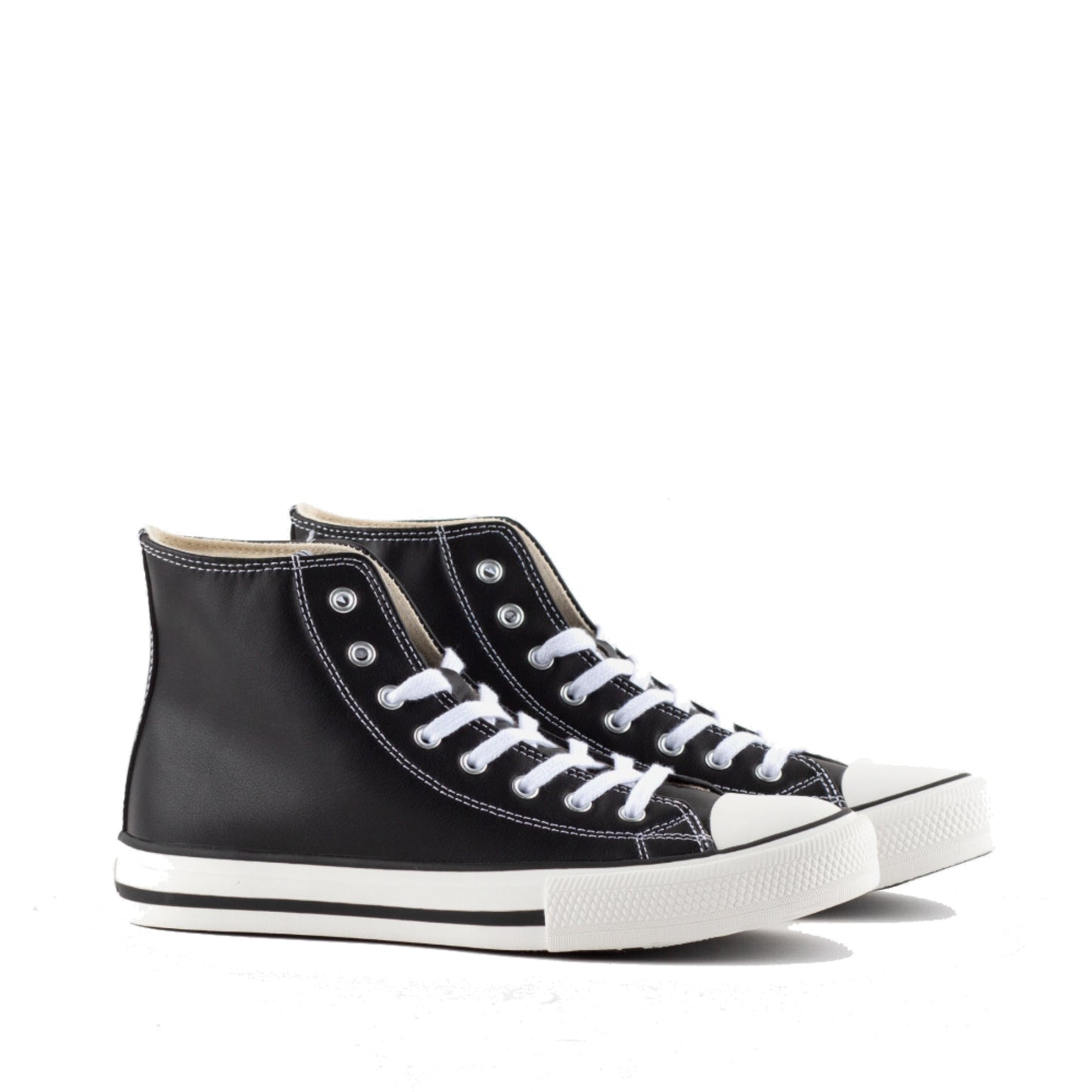 BOTTINES EFFET CUIR NOIR Victoria TRIBU
