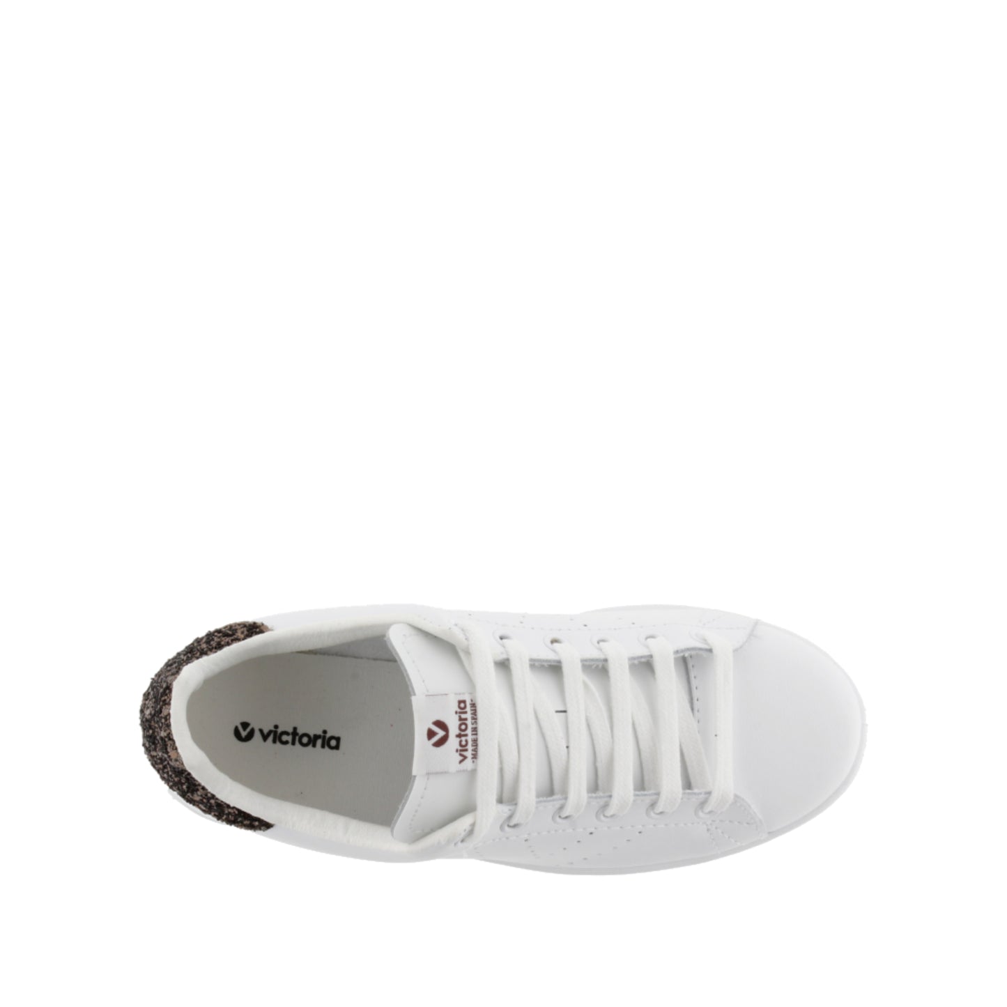 Victoria TENIS PIEL & GLITTER CHOCOLATE