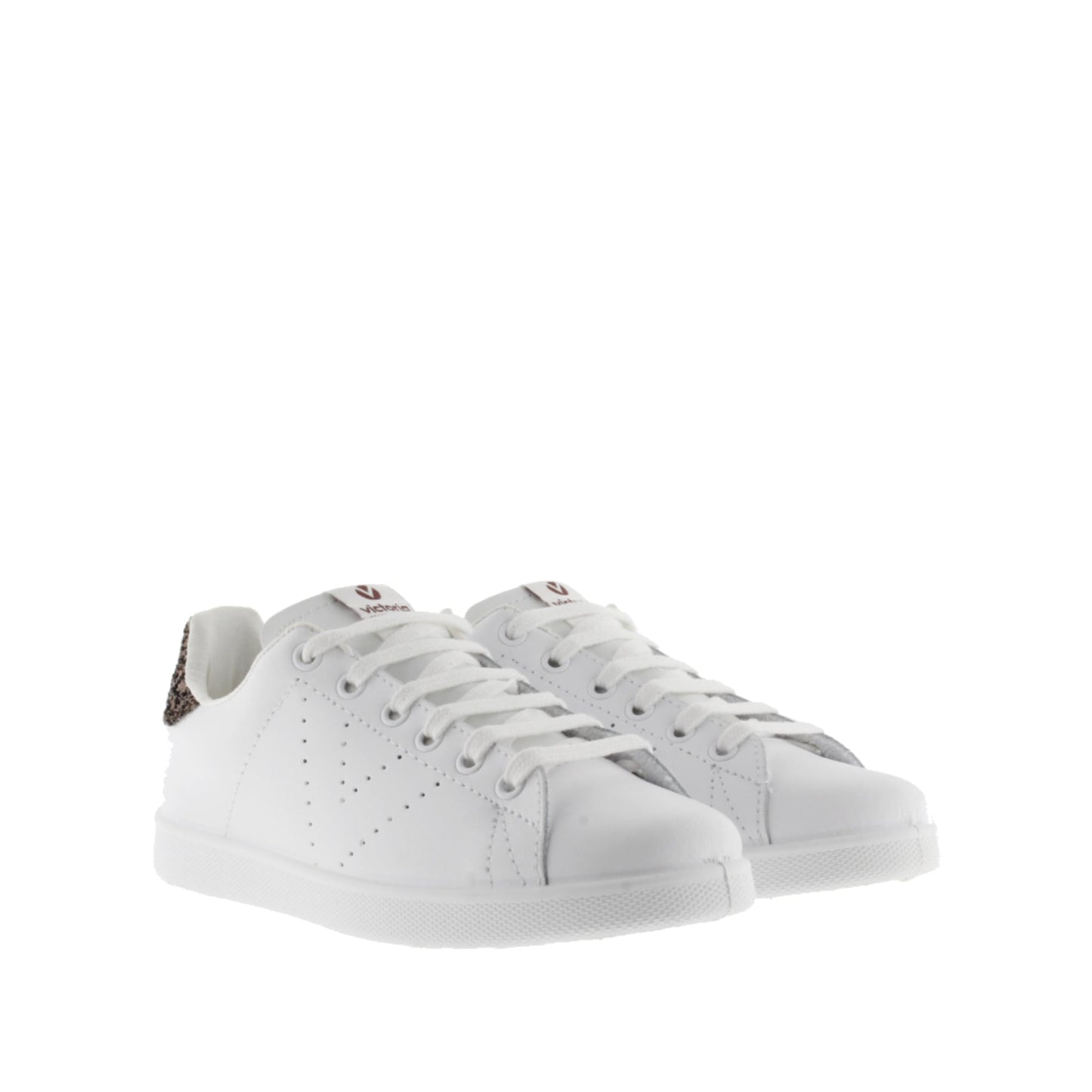 Victoria LEATHER &amp; CHOCOLATE GLITTER TENNIS