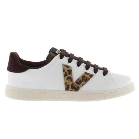 Victoria TENIS EFECTO PIEL & ANIMAL PRINT BURDEOS