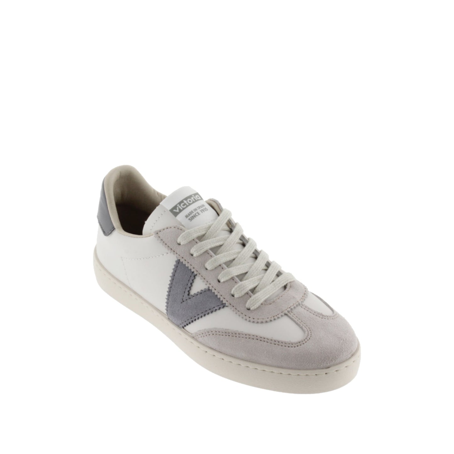 Victoria Berlin Cycliste Effet Cuir et Cuir Croûte Gris