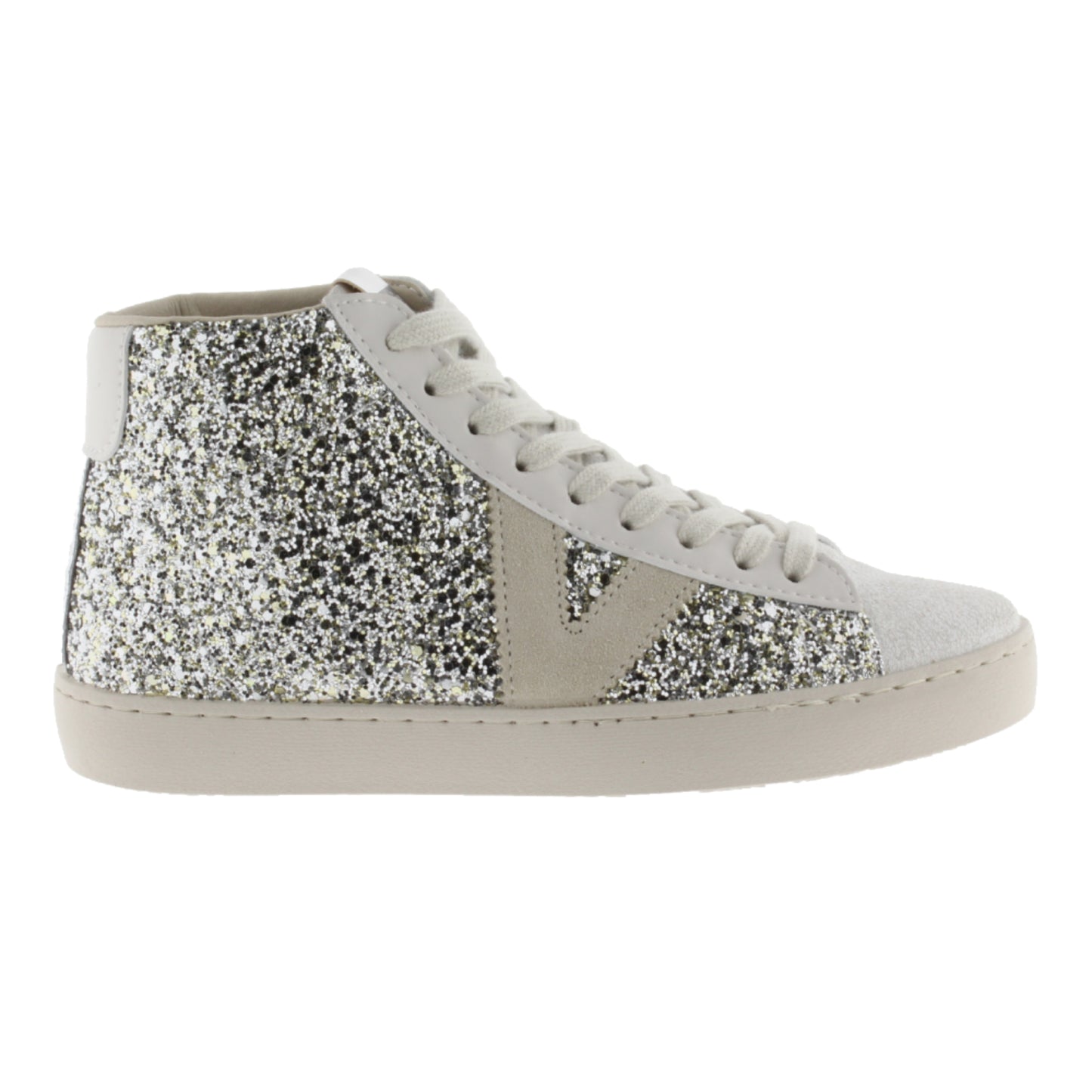 Victoria BERLIN BOTIN GLITTER & PIEL PLATA