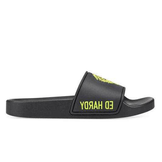 Ed Hardy Sexy Beast Sliders Black-Fluo Yellow