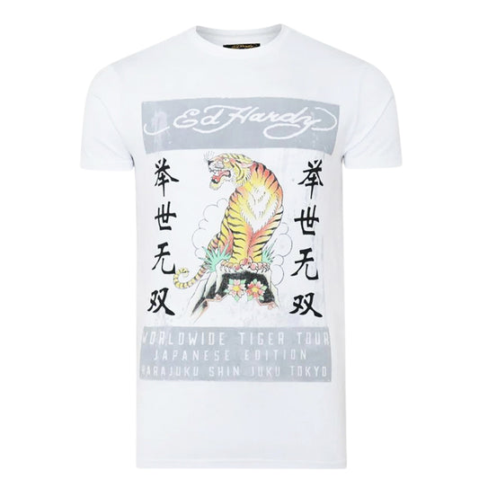 Ed Hardy Mt-Tiger T-Shirt White