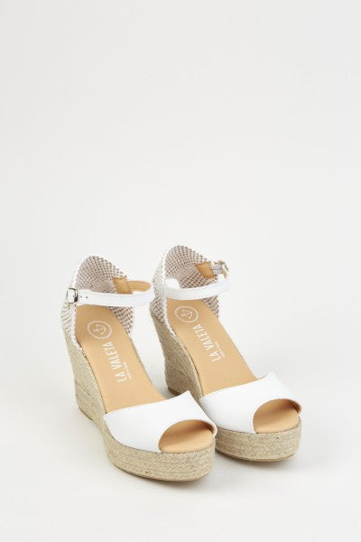 La Valeta Charlene Peep Toe Blanco