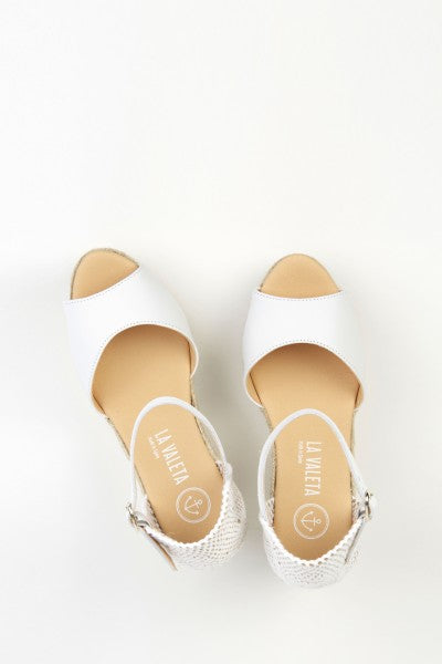 La Valeta Charlene Peep Toe Blanco