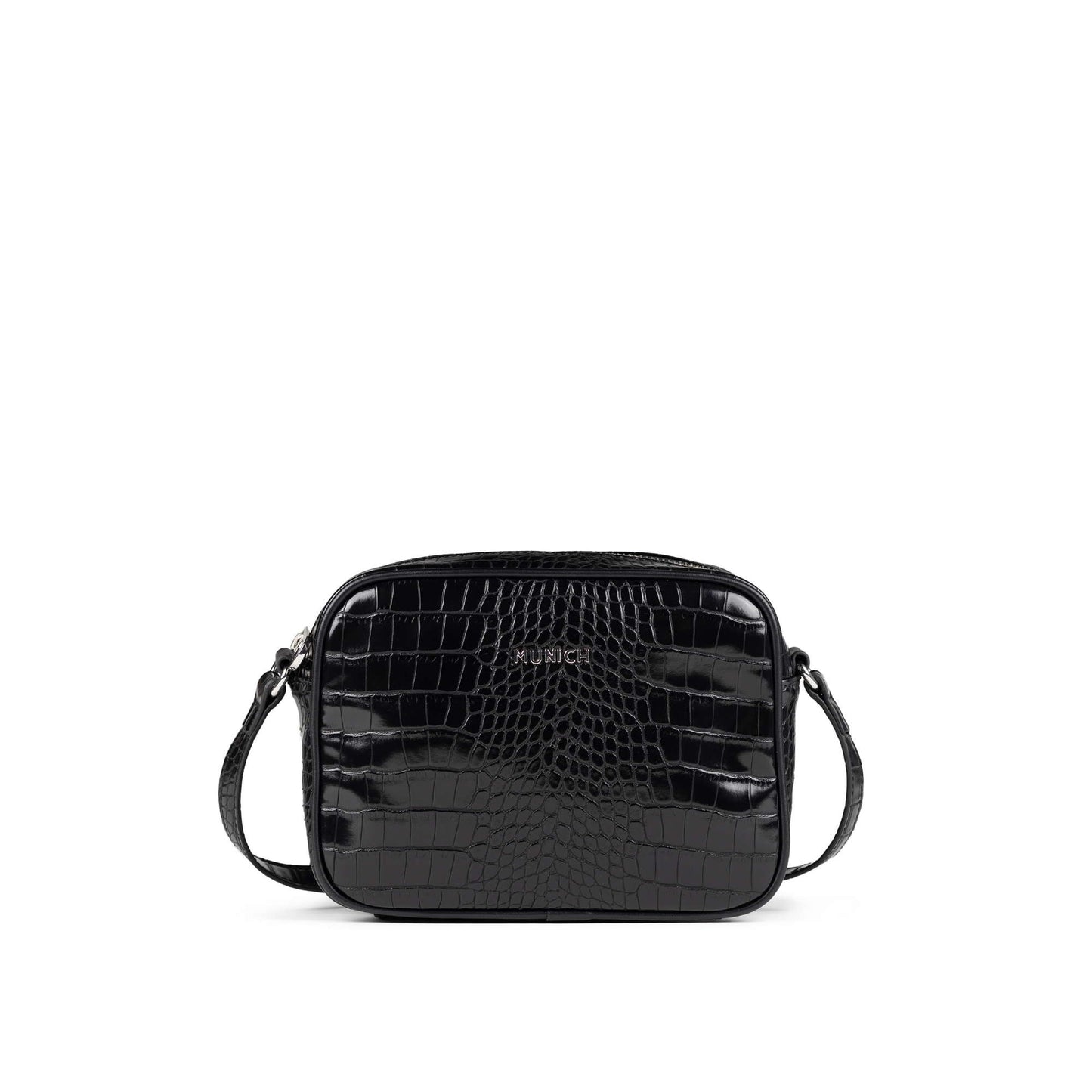 Munich 7113420 Block Croco Fw25 Crossbody Camera Black
