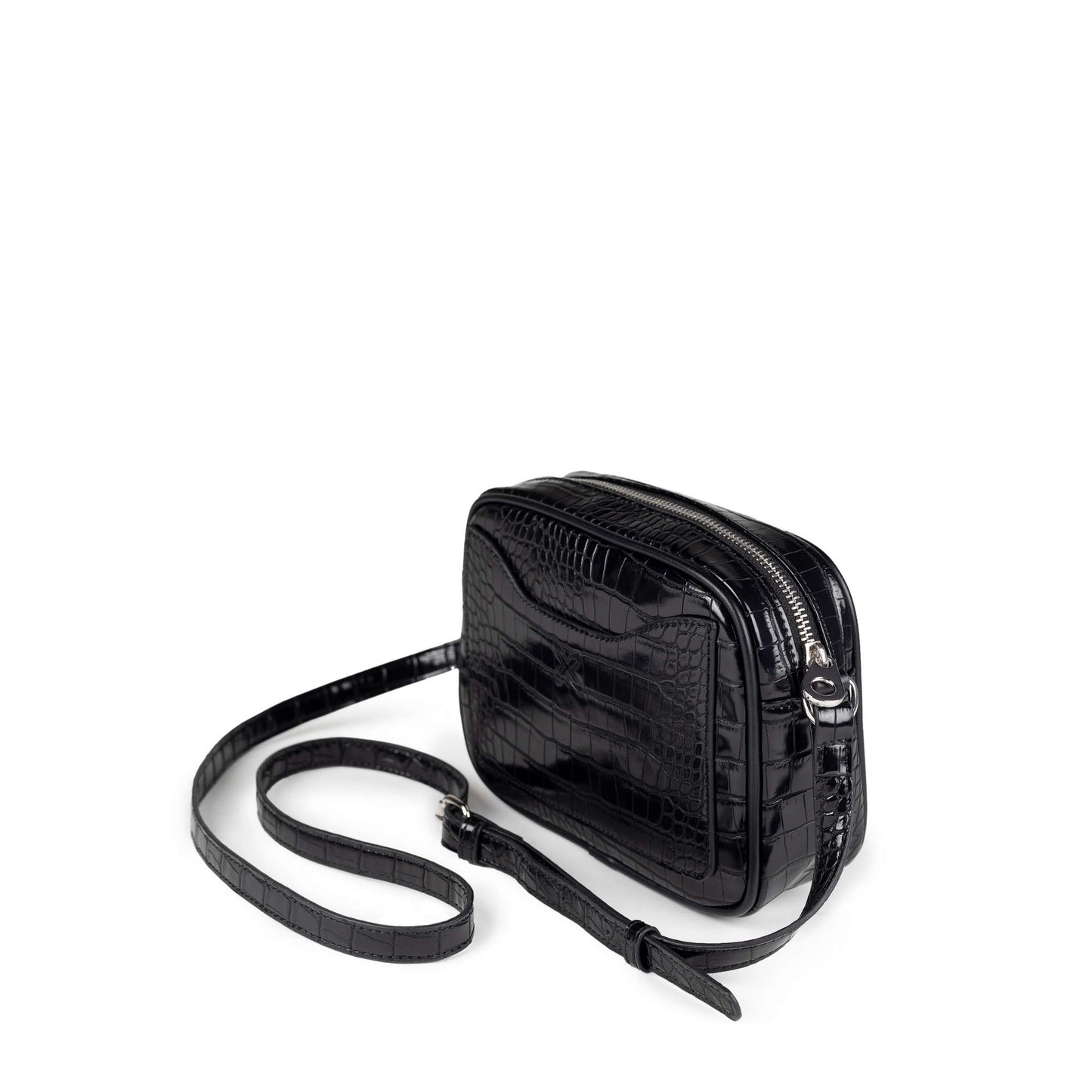 Munich 7113420 Block Croco Fw25 Crossbody Camera Black