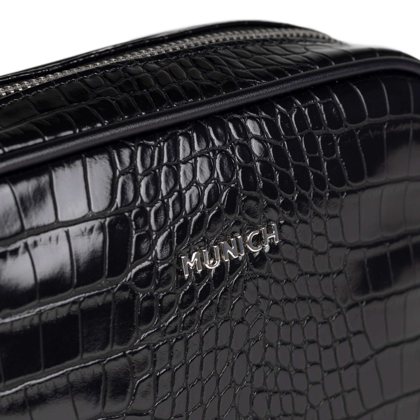 Munich 7113420 Block Croco Fw25 Crossbody Camera Black