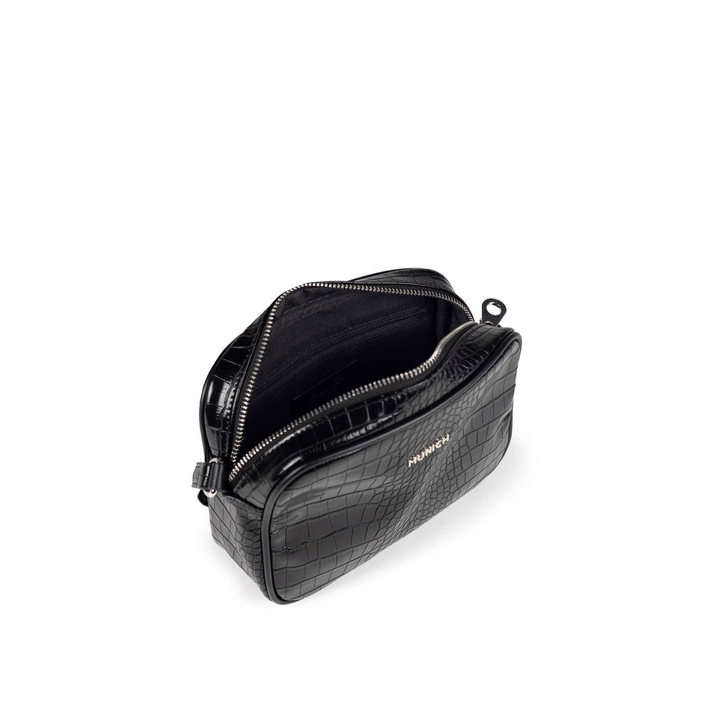 Munich 7113420 Block Croco Fw25 Crossbody Camera Black