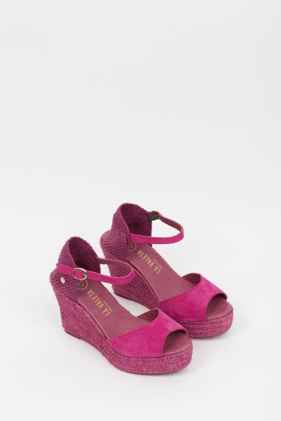 La Valeta Charlene Peep Toe Fucsia