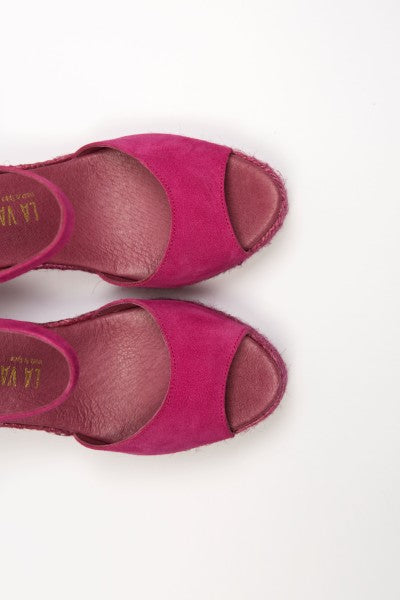 La Valeta Charlene Peep Toe Fucsia