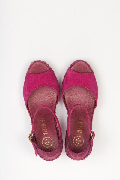 La Valeta Charlene Peep Toe Fucsia