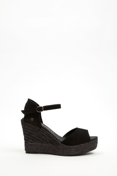 La Valeta Charlene Peep Toe Negro
