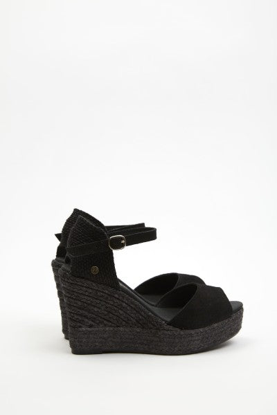 La Valeta Charlene Peep Toe Negro