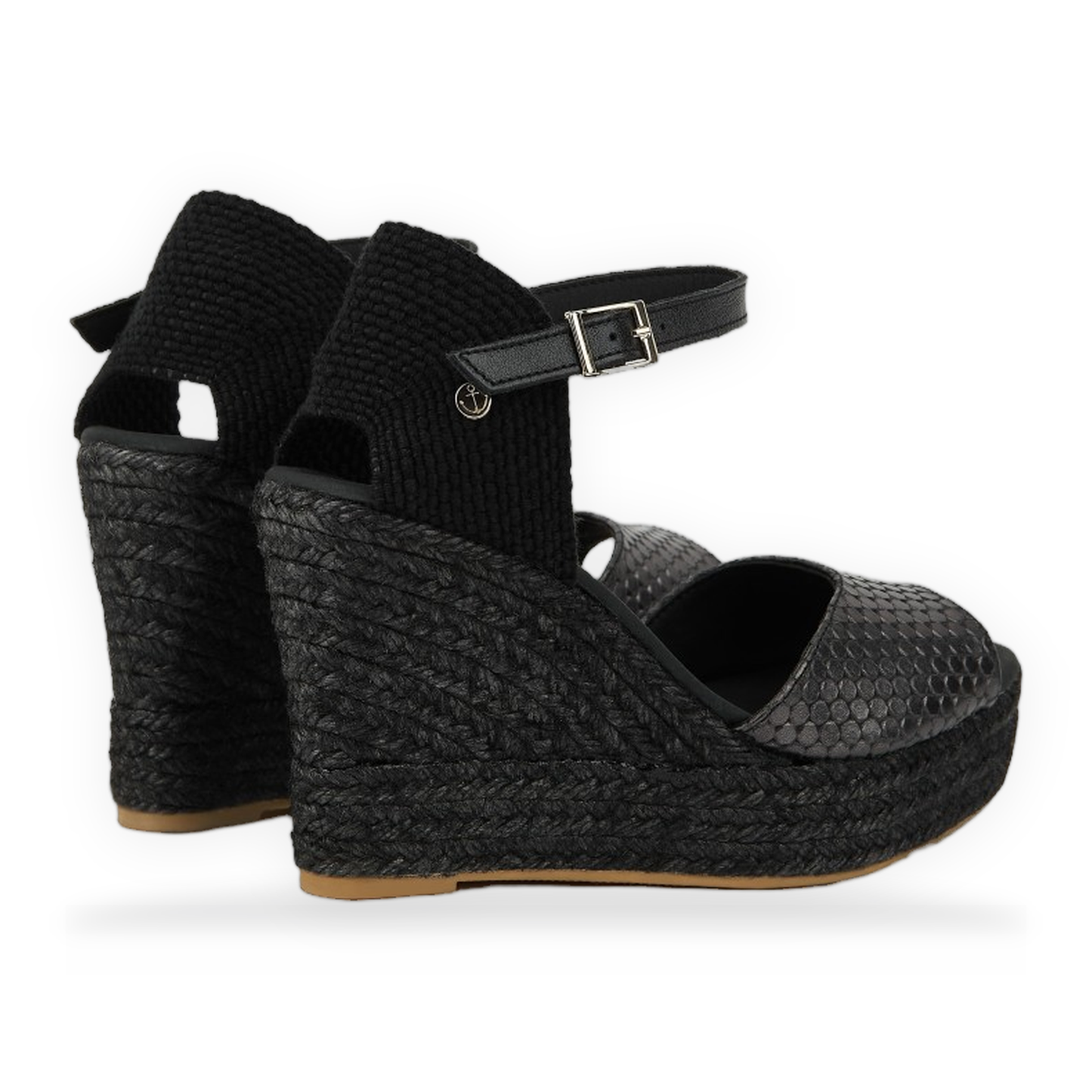 Vera Black Peep Toe Ballet Flat