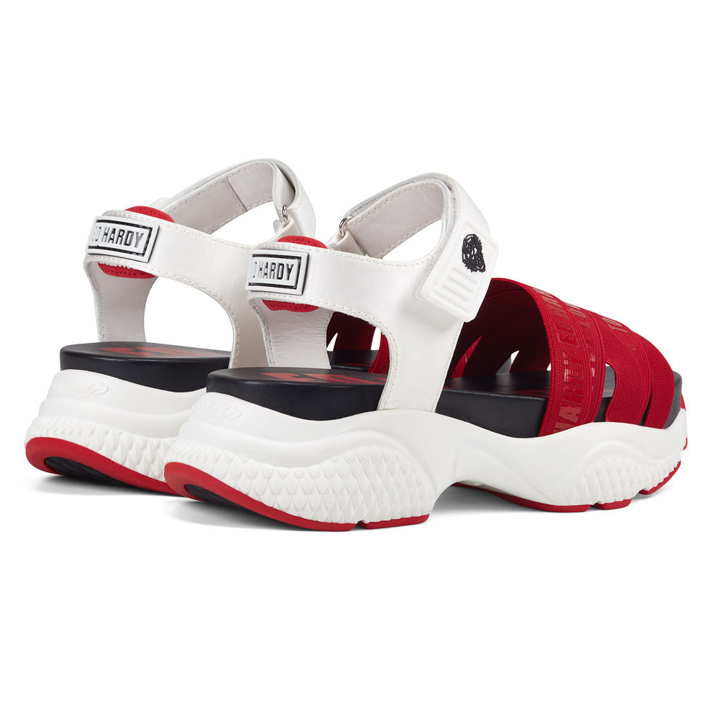 Ed Hardy Overlap Sandal Red/White