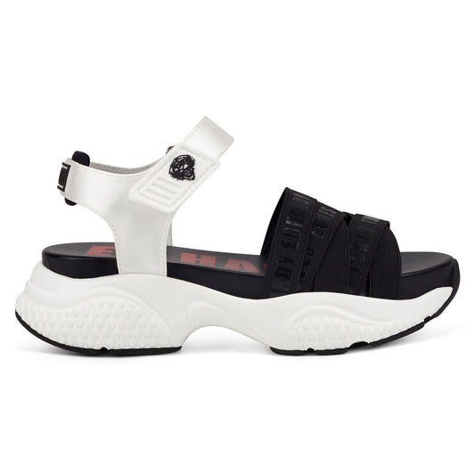 Ed Hardy Overlap Sandal Black/White