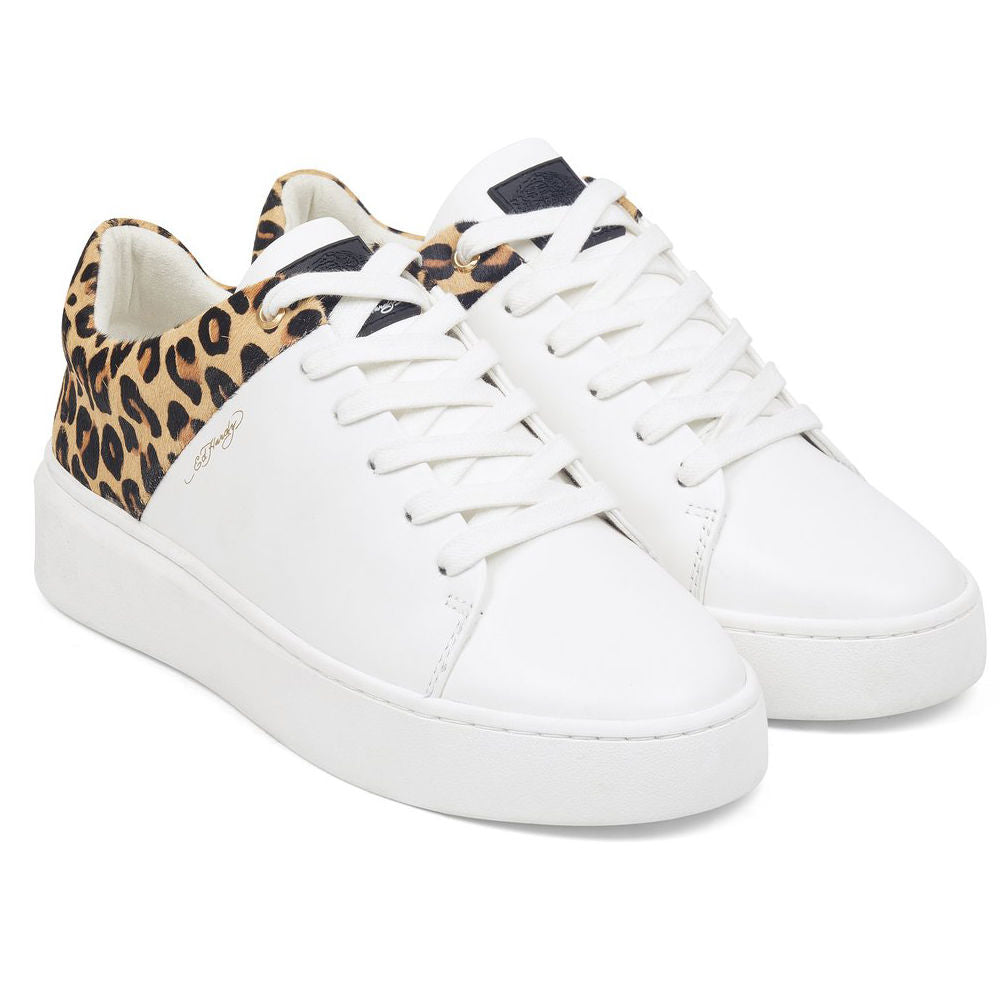 Ed Hardy Wild Low Top White Leopard