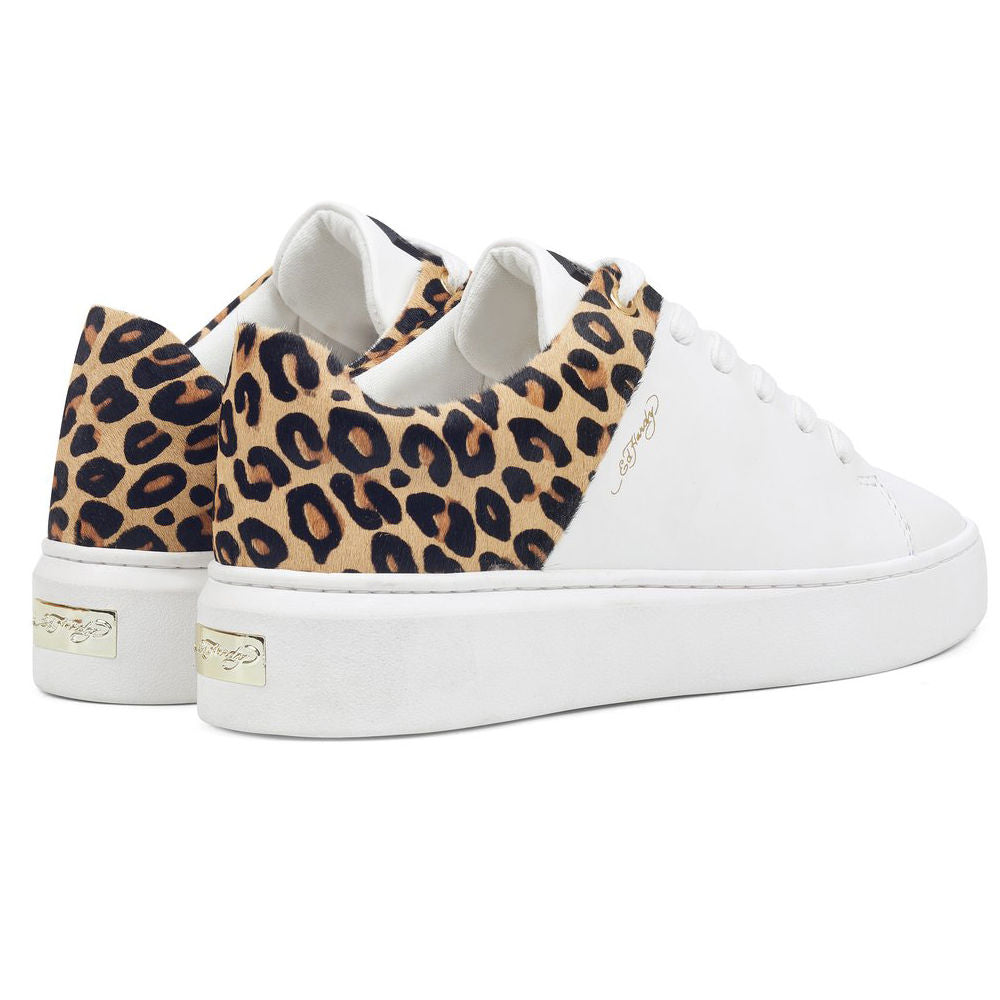 Ed Hardy Wild Low Top White Leopard