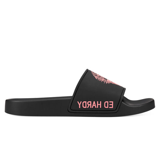 Ed Hardy Sexy Beast Sliders Black-Fluo Red