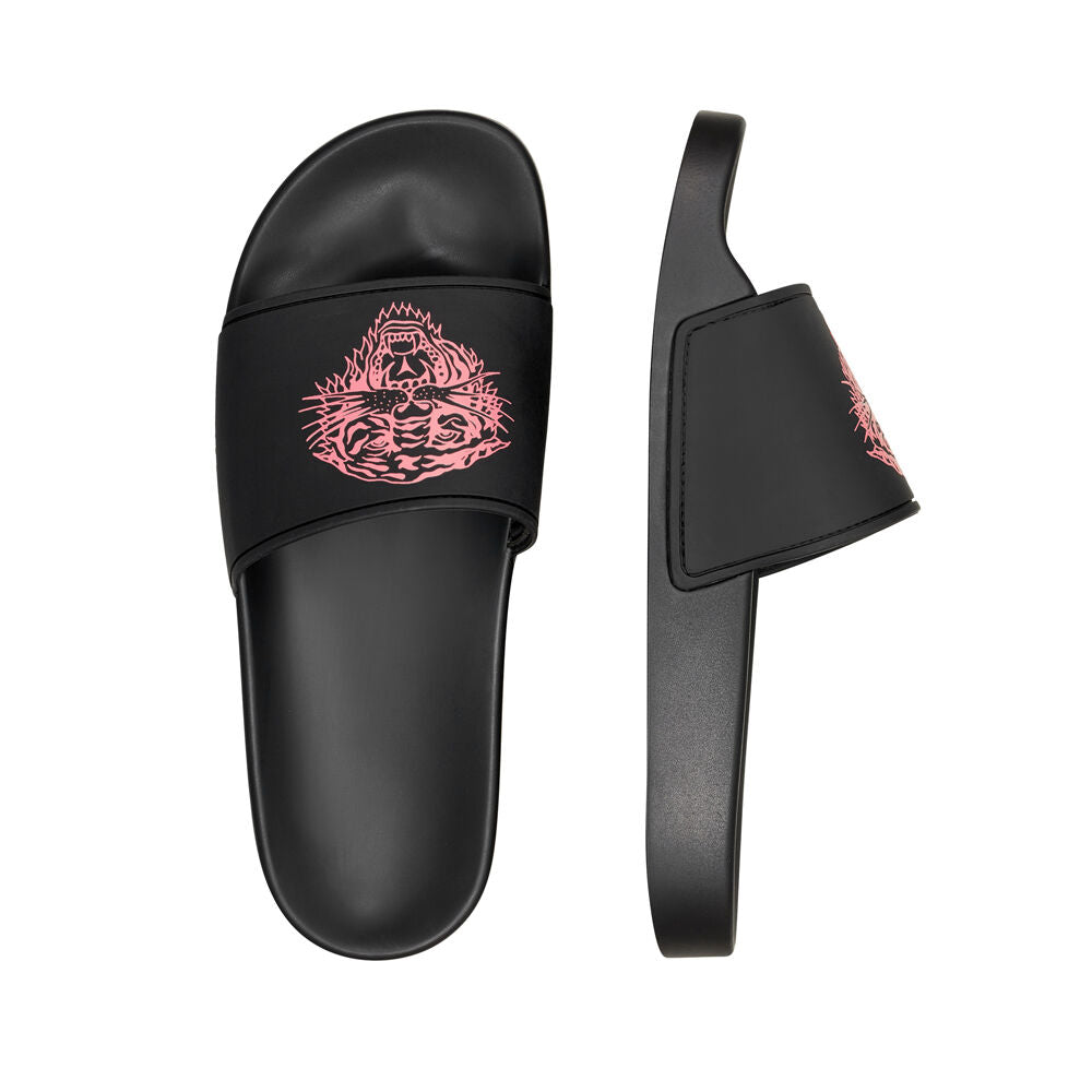 Ed Hardy Sexy Beast Sliders Black-Fluo Red