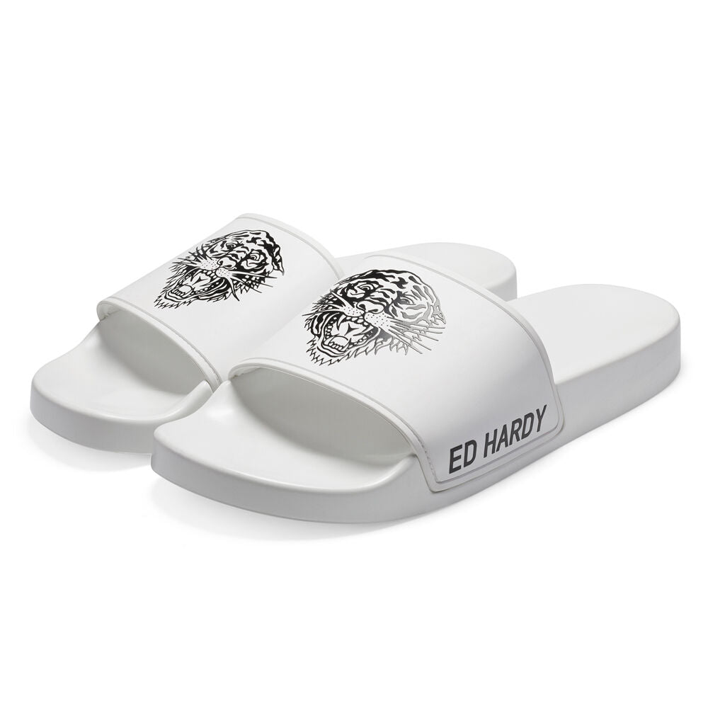 Ed Hardy Sexy Beast Sliders White-Black