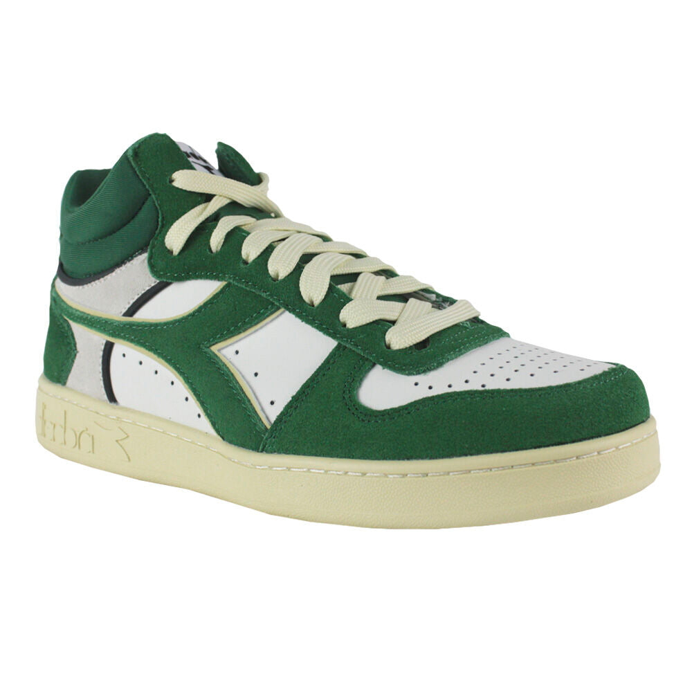 Diadora Magic Basket Demi Cut Suede Leather 501.178563 01 C1912 Amazon/White