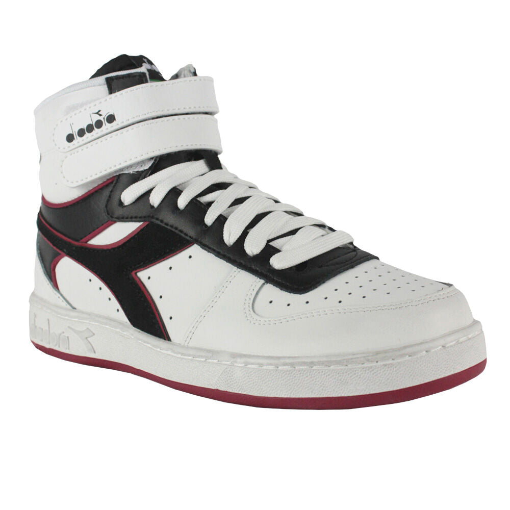 Diadora Magic Basket Mid Icona Leather 501.178566 01 C5019 White/Red Granata