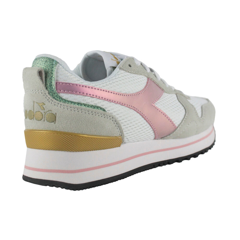 Diadora Olympia Platform Glitter Rainbow Wn 101.178330 01 C3113 White/Pink Lady