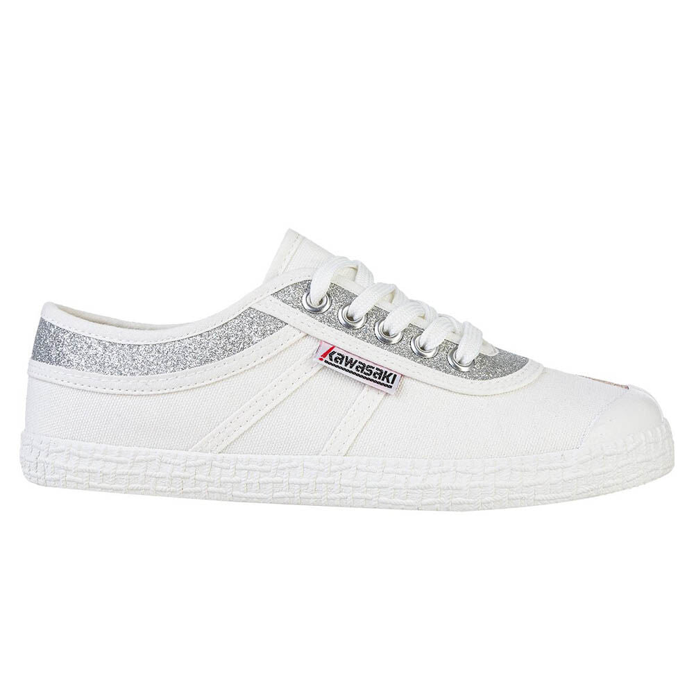 Chaussures en toile pailletée Kawasaki K194522 8889 Argent