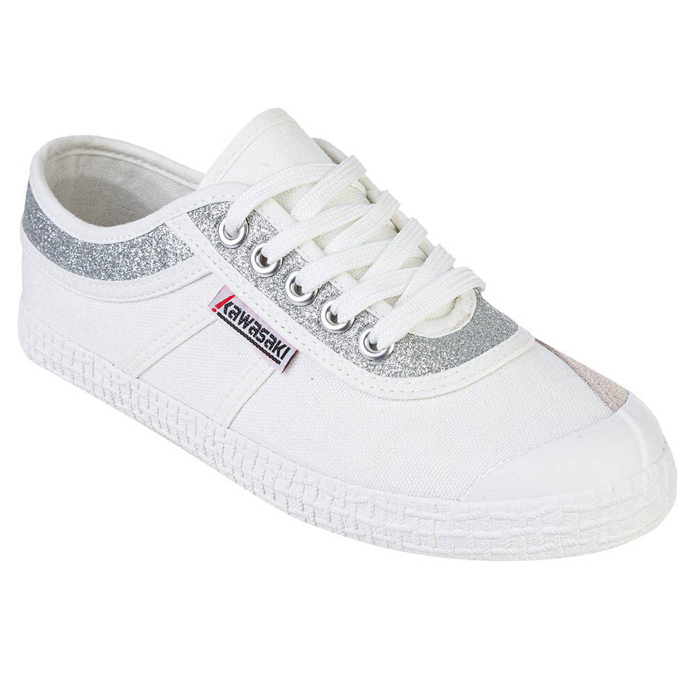 Chaussures en toile pailletée Kawasaki K194522 8889 Argent